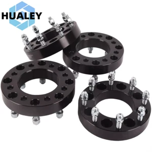 (4) 1.5" 8x6.5 to 8x180 Wheel Spacers Adapters For Chevy GMC Ram 1500 2500 3500 - Picture 1 of 7