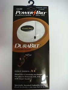 NUEVO Guante de Golf Power Bilt Dura Bilt Junior Izquierdo X-Grande Cabretta Blanco (B508) - Imagen 1 de 3