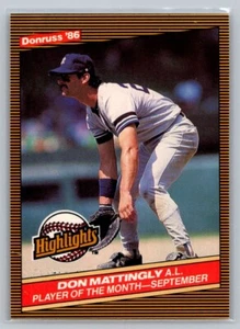 1986 Donruss Highlights Player of the Month Don Mattingly #48 - Picture 1 of 2