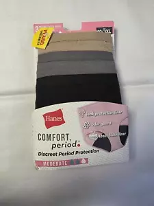 Women's Comfort Moderate Leaks Period Underwear, Moderate Protection, 3-Pack - Picture 1 of 2