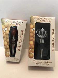 Wine Country Wine Stopper from Connoisseur's Collection - Set of 2 / NEW - Picture 1 of 4
