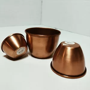 3 Creative Co-Op Aluminum Cooper Bowls Decorative - Picture 1 of 8