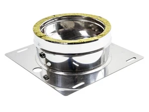 PIASTRA DI BASE DOPPIA PARETE COIBENTATA 25 mm - INOX - PER STUFE e CAMINI - Foto 1 di 5