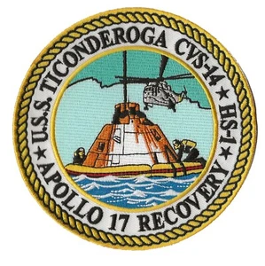 Apollo 17 USS Ticonderoga CVS-14 NASA US Navy Space Recovery Force Schiffspatch - Bild 1 von 1
