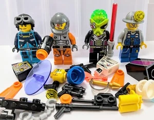 Lego - Space Set - Spaceman Power Miner Captain Commander Alien - Minifigures x4 - Picture 1 of 2