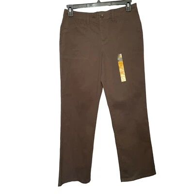 NWT Gloria Vanderbilt Mona Stretch Twill Brown Pants Size 10 Short - Image 1 of 4