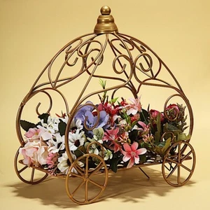 11-Inch tall Gold Cinderella Carriage Stand Party Wedding Home Centerpieces Sale - Picture 1 of 7
