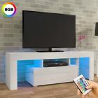 NEW LED TV Stand Cabinet Unit Drawer Gloss Matte MDF Entertainment Modern RGB