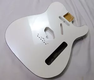 Tele Telecaster Guitar Body 3 pcs Alder Black Binding Pearl White ≦ 5.5Lbs - Picture 1 of 16