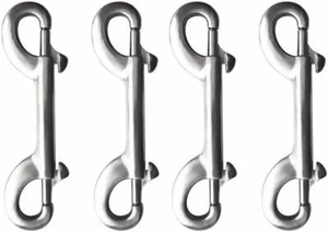 4 Stück Doppelendige Trigger Clips Metall Karabinerhaken Hundeleine Schlüsselanhänger und Gepäck - Bild 1 von 8