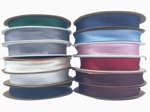 25 m Schrägband Satin 20 mm gefalzt Einfassband Farben wählbar (0,40 €/m) - Bild 1 von 15