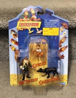Мини-фигурки Chicken Run сторожевая собака, мистер Твиди Джинджер Playmates 2000 НОВЫЕ запечатанные - Изображение 1 из 4