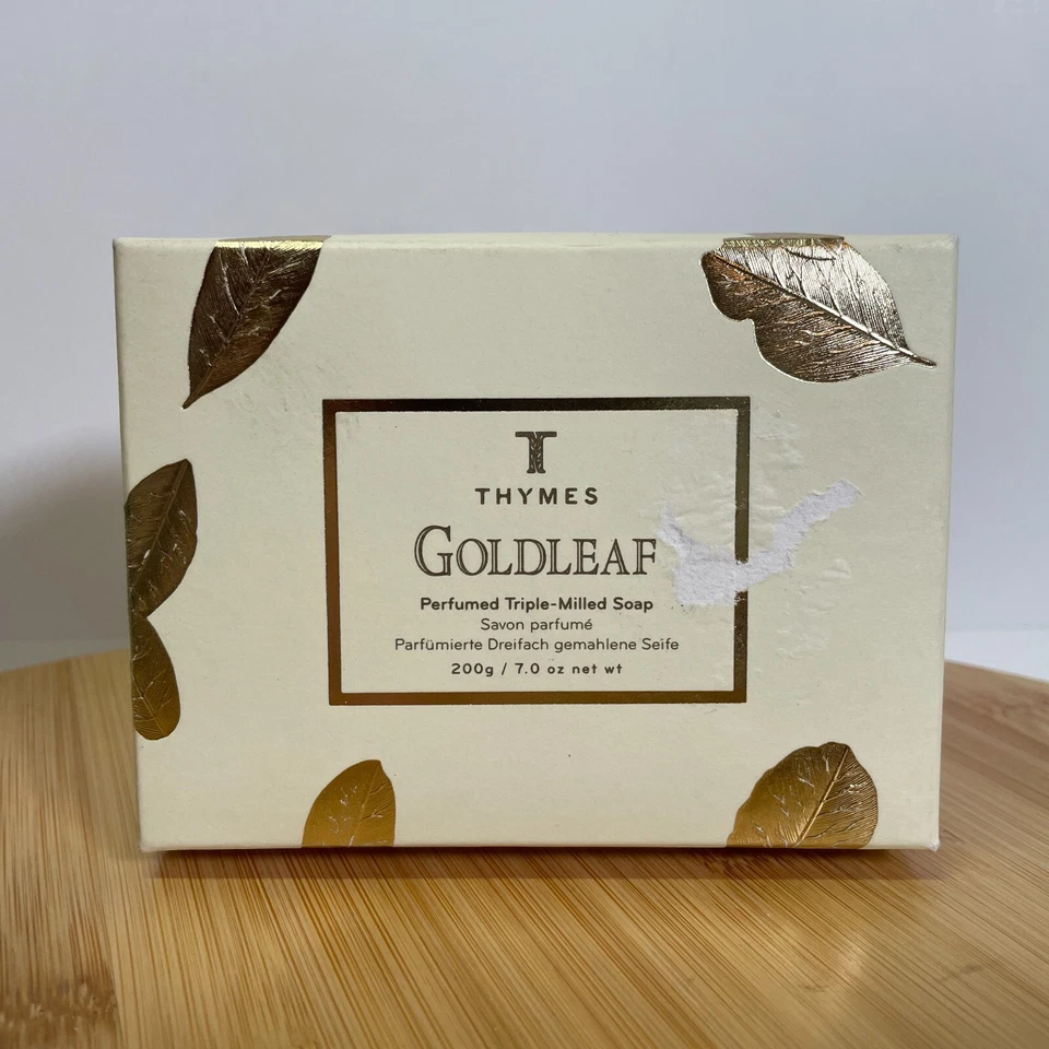 Thymes Goldleaf Perfumed Triple Milled Bar Soap 200g 7 oz Honey Aloe Vera - Image 1 of 3