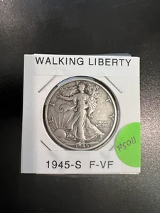 1945-S | 50C | Walking Liberty Half Dollar | Item #5011 | 90% Silver - Picture 1 of 2