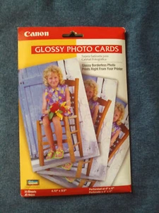 CANON Glossy Photo Cards (20) Sheets 4x6 Borderless FM-101 NIB - Picture 1 of 2
