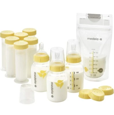 Medela contagem de presentes para amamentação, sistema de armazenamento de leite materno; garrafas, mamilos... - Imagem 1 de 4