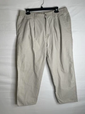 Pantalones Britannia Hombre Talla 38x30 Caqui Algodón Cintura Cómoda 945 Foto 1 de 4