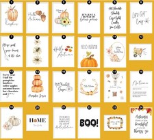 New Autumn Seasonal Designs Home Quote Prints Wall Décor 96 Designs