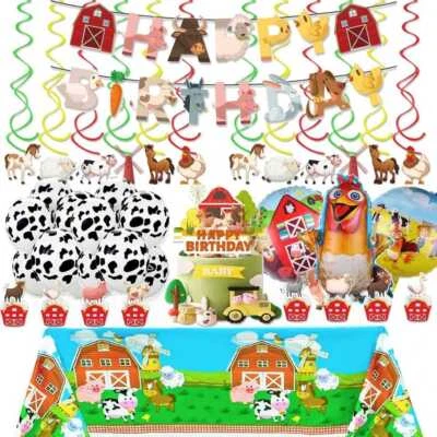 Farm Animal Party tableware Supplies, Farmland Animals Decorations & Balloons - Image 1 of 4