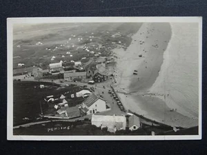 Carmarthenshire Aerial View PENDINE Beach & Tents c1920's RP Postcard by Squibbs - Picture 1 of 3