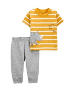 Baby Boy Infant 6-9months Child of mine By Carter's Set Outfit 2-PC Yellow NWT - Picture 1 of 2