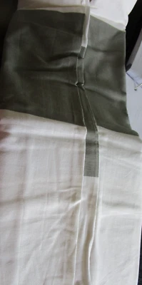 West Elm Rayas Algodón 72 X 74L Gris Blanco Cortina de Ducha Nuevo Paquete Wo Foto 1 de 3