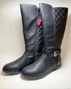 Kohl's Brand Black Fashion Boots with Memory Foam - Size 4 - Picture 1 of 3