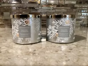 Bath & Body Works ~ FALLING FLURRIES ~ 3-Docht-Kerze Menge 2 ~ KOSTENLOSER VERSAND - Bild 1 von 2