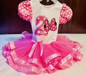 Minnie Mouse Birthday Party Tutu Dress 1st Birthday. Tutu With BLINKING LIGHTS - Picture 1 of 3