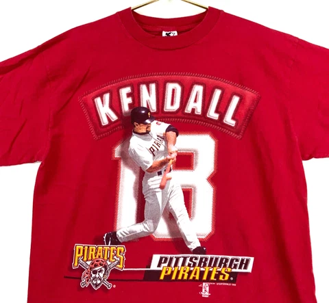 Vintage Jason Kendall Pittsburgh Pirates Starter T-shirt Large 1999 Red Mlb 90s Cover