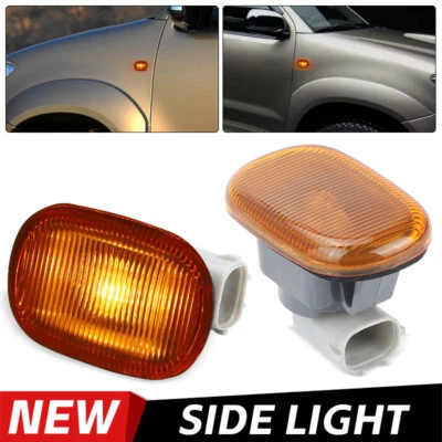 Lámpara de luz de señalización lateral de señal de giro de 2 piezas para Toyota Hilux Vigo Corolla RAV4 Camry Foto 1 de 4