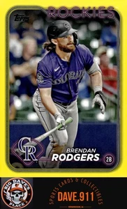Brendan Rodgers 2024 Topps Yellow #322 Colorado Rockies - Picture 1 of 2