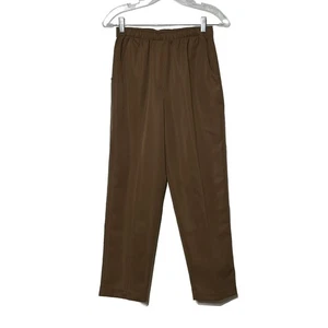Pantalones para mujer Kim Rogers Petite marrón cintura elástica pierna recta talla 6P - Imagen 1 de 7