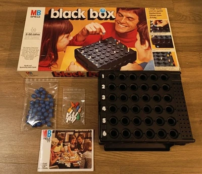 Brettspiel Black Box MB Spiele 1977 Taktik Spiel Retro Vintage Vollständig TOP - Bild 1 von 4