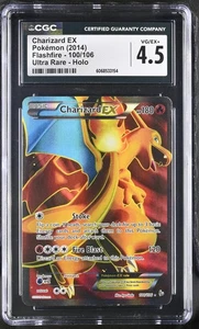 CGC 4.5 Charizard EX 2014 Flashfire 100/106 Ultra Rare Holo Pokemon Card - Picture 1 of 2