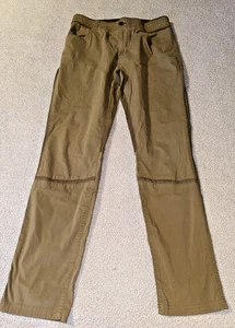 Kuhl 32x32 Men's Free Radikl Tan Hiking Pants Vented Lightweight Elastic Waist - Picture 1 of 15