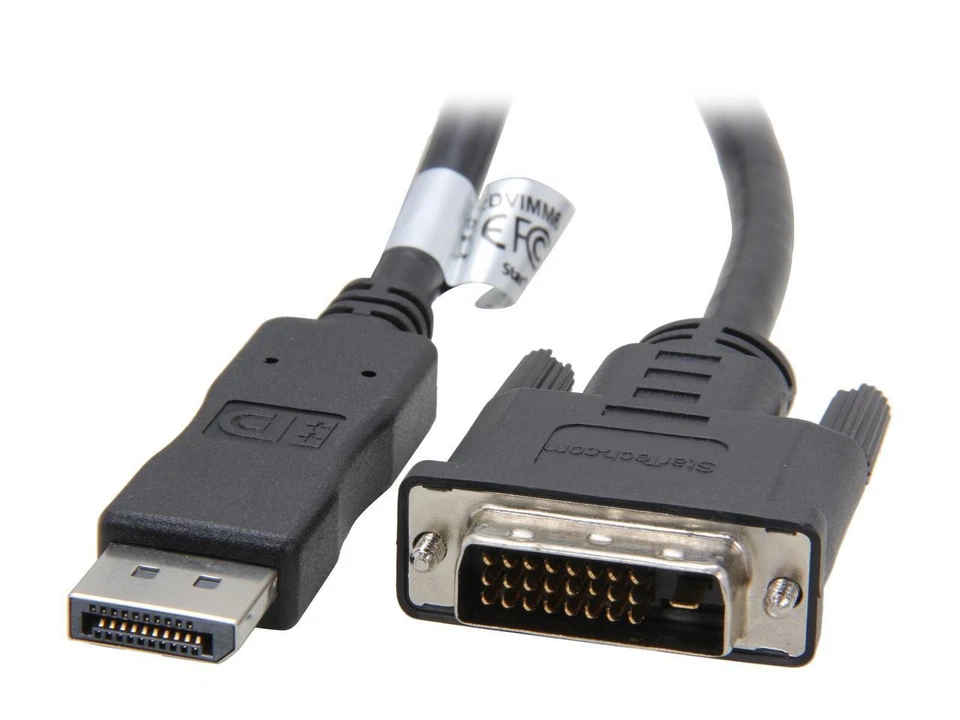 StarTech.com DP2DVIMM6 6 ft. Black Connector A: 1 - DisplayPort (20 pin) - Image 1 of 3