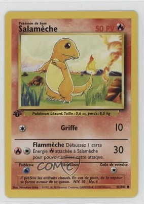 Charmander French 1st Ed. Pokemon Base Set #46 1999 - Image 1 of 2