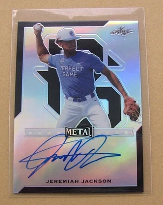 2017 Leaf Metal Jeremiah Jackson Autograph Auto Black #'d 7/15 Rookie - Image 1 of 3