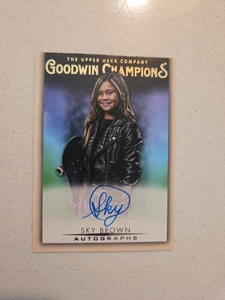 SKY BROWN 2021 UD Goodwin Champions Autograph A-SB Skateboarder AU Auto B - Picture 1 of 3