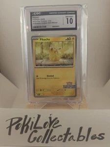 2025 Pikachu Black Star Promos #214 concorso illustrazioni 2024 vincitore CGC 10💥 - Foto 1 di 4