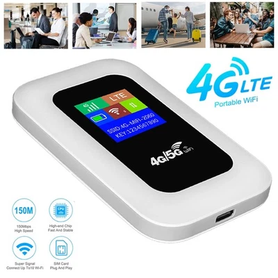 Portable Unlocked 5G LTE Wireless WiFi Router Mobile Broadband LCD MIFI Hotspot - Image 1 of 4