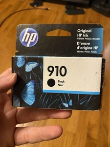HP 910 Black Ink Cartridge Genuine Inkjet Printer Ink Factory Sealed Exp 5/2021 - Picture 1 of 2