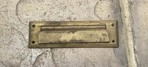 Vintage Letter Mail Slot- Door Drop Slot - Solid Brass-Corbin - Picture 1 of 5