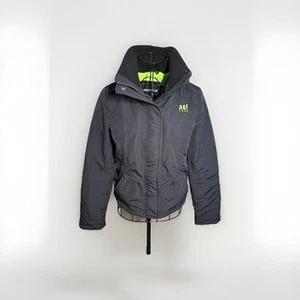 Abercrombie & Fitch Jacket Youth XL Black with Green Fleece Lining A&F 1892 - Picture 1 of 10