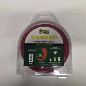 Grass Gator 5105L Shaped 5 Point Trimmer Line, .105 Diameter x 102' Length, New - Picture 1 of 4