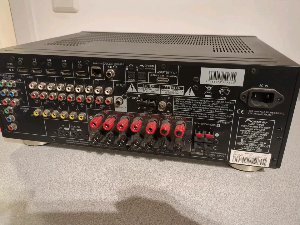 Pioneer VSX-920-K 7.1-Kanal AV-Receiver inkl IR Range extender für Fernbedienung - Bild 1 von 4