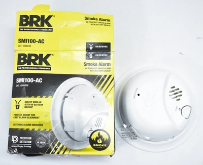 Detector de alarma de humo BRK SMI100-AC alimentado por CA batería de respaldo 1046836 blanco Foto 1 de 4