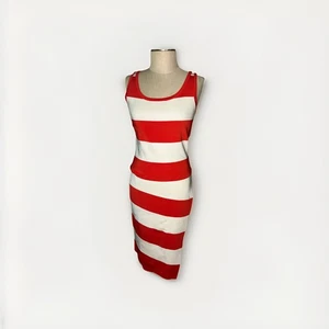 INC Damen 2-teiliges Outfit rot weiß gestreift S Tank L Faux Wickelrock UVP 159,98 $ - Bild 1 von 5