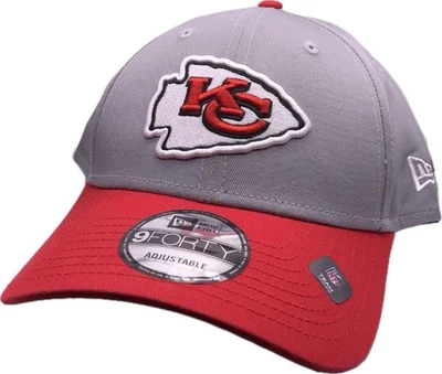 Men's NFL Kansas City Chiefs New Era Gray 9FORTY The League Snapback Hat - OSFA - Image 1 of 4